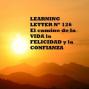 El camino de la vida, la felicidad y la confianza Learning Letter nº 126. 